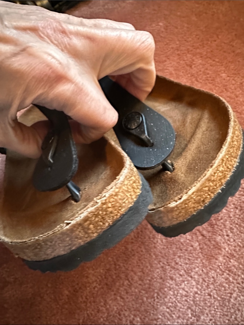 Womens Birkenstock Gizeh Sandal - Black Toe Post - Picture 5 of 14